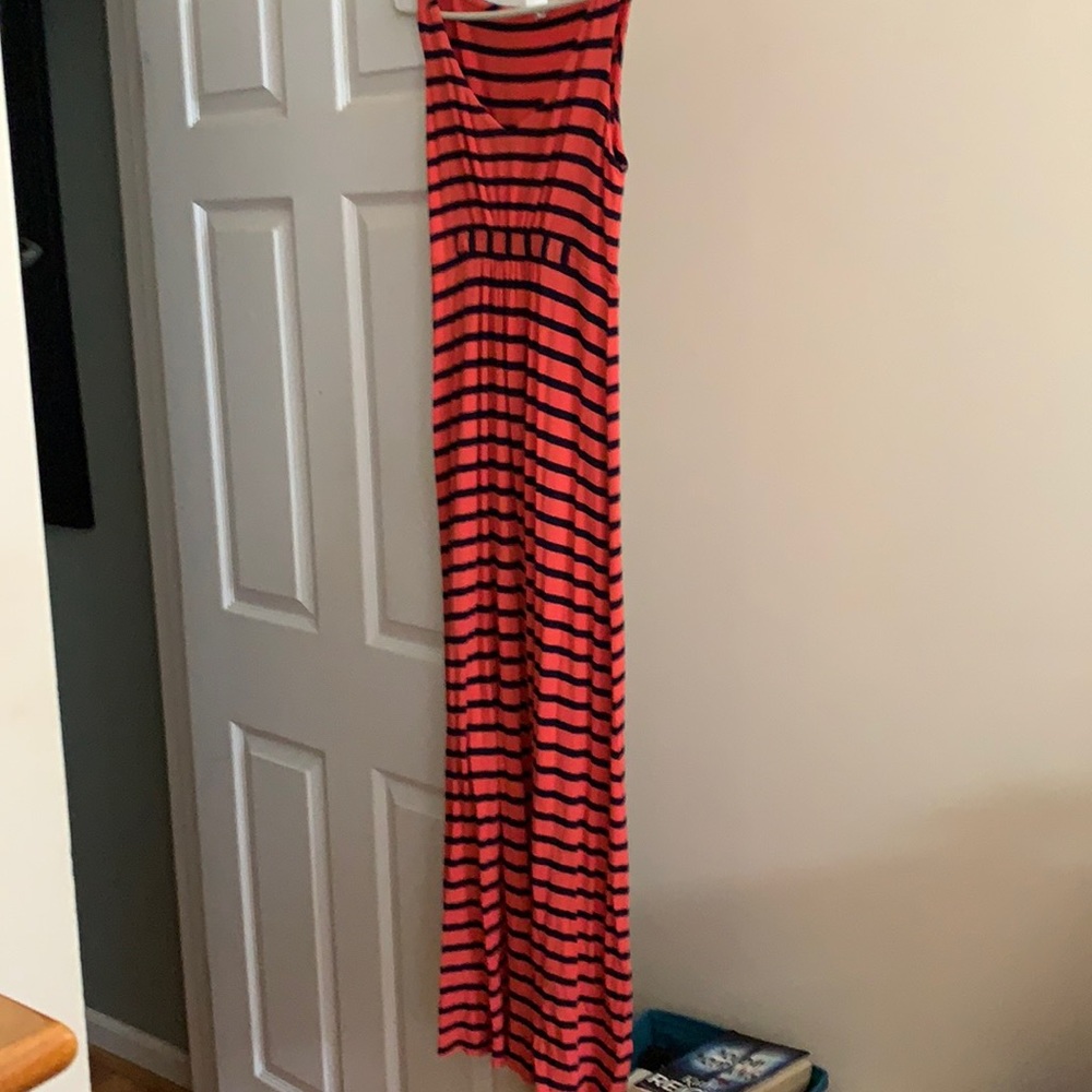 Boden striped maxi dress